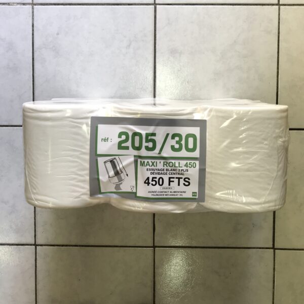 Bobines Essuie-mains 450 Formats Lisses 6 Rouleaux