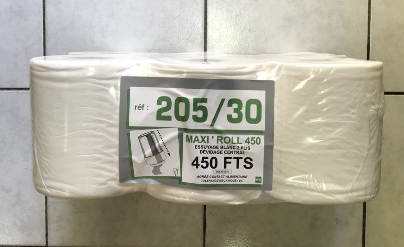 Bobines Essuie-mains 450 Formats Lisses 6 Rouleaux