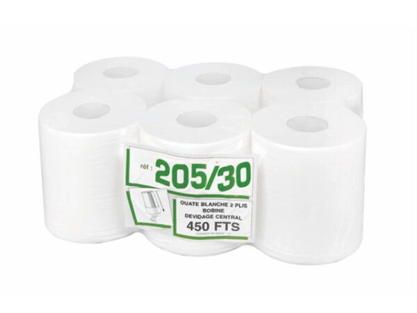 Bobines Essuie-mains 450 Formats Lisses 6 Rouleaux