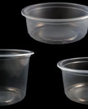 Pots Ronds en Plastiques pour Salades etc 16 oz 50 pots avec 50 couvercles