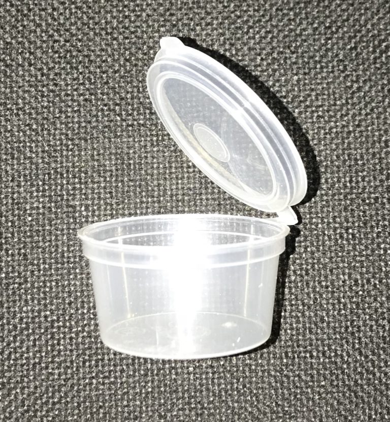 Pots à Sauce Plastiques 3mls Couvercles Attaché 50 Pots