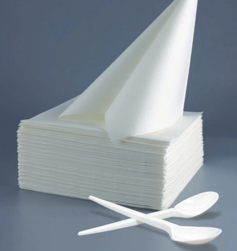 Serviettes Blanches en Papiers 33/33 Cms 1 Pli 2000 Serviettes