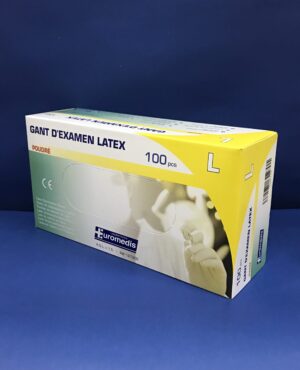 Gants Latex Euromedis Taille 8-9/Large 100 Gants