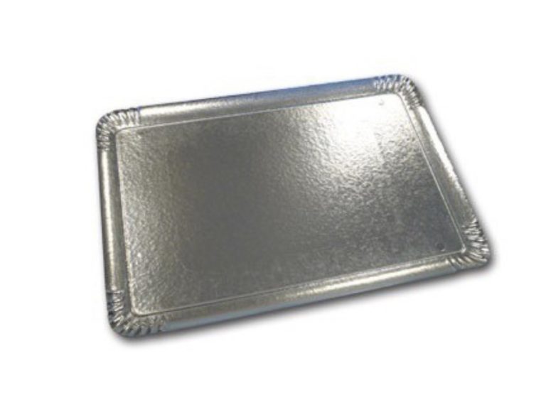 Plateaux Traiteur Cartons Argent  28×42 Cms 25 Plateaux