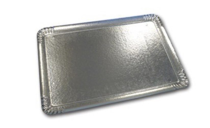 Plateaux Traiteur Cartons Argent  28×42 Cms 25 Plateaux