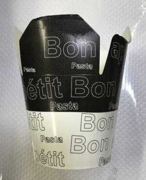 Pots Pasta Cartons Noir-Blanc 780 cc 50 Pots