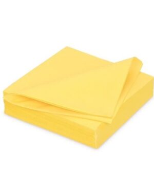 Serviettes Jaunes en Papiers 2 Plis 40/40 cms 100 Serviettes