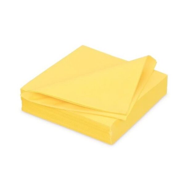 Serviettes Jaunes en Papiers 2 Plis 40/40 cms 100 Serviettes
