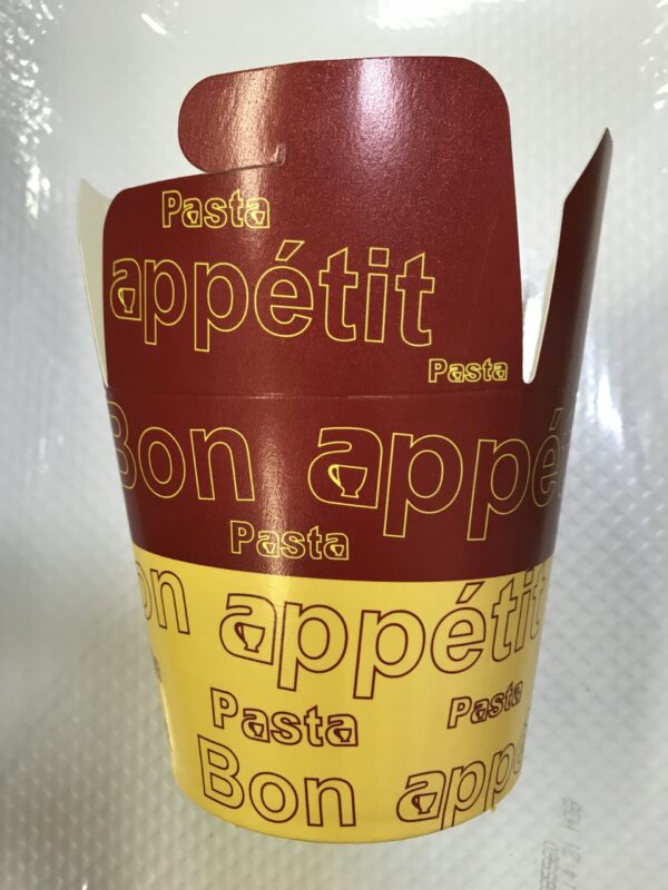 Pots Pasta Cartons Rouge-Jaune 780 cc 50 Pots