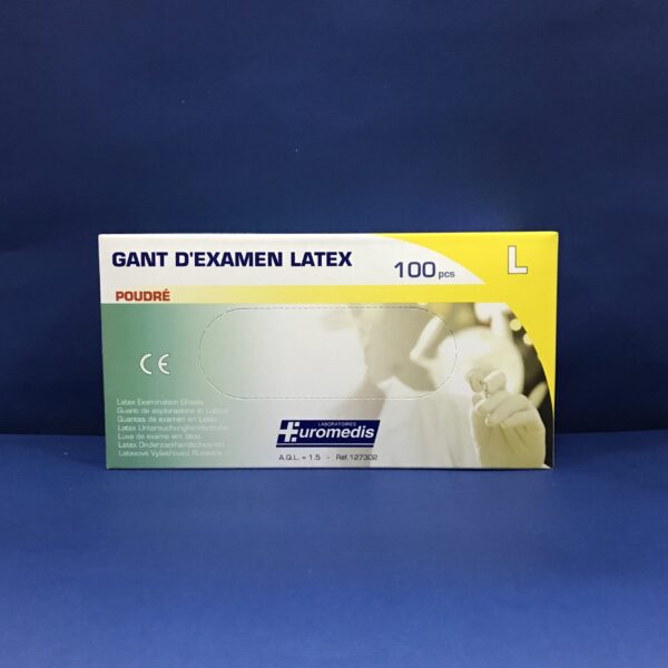 Gants Latex Euromedis Taille 8-9/Large 100 Gants