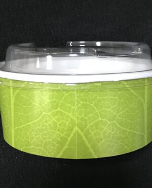Bols Salades Verts en Cartons 780 cc avec couvercles transparents 50 Bols