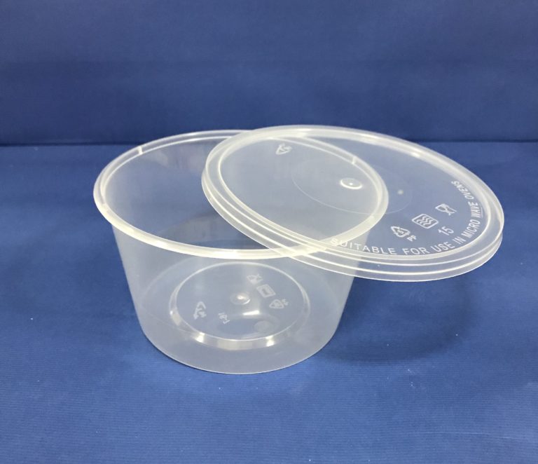 50 Pots PP 16 OZ/470 mls pour Plat Dessert Soupe Salade avec Couvercles