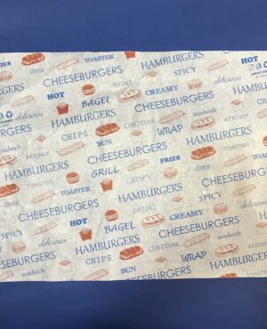 1000 Wraps Burgers 30x40cms Bleu et Rouge