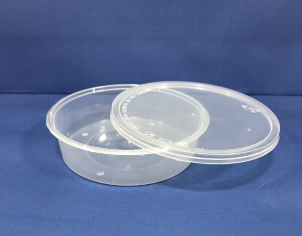 50 Pots PP 8 OZ/225mls pour Plat Dessert Soupe Salade avec Couvercles