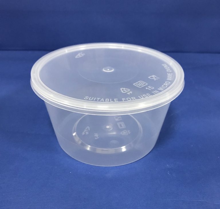 50 Pots PP 16 OZ/470 mls pour Plat Dessert Soupe Salade avec Couvercles