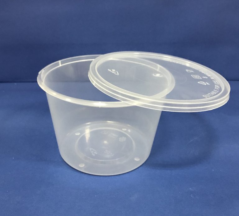 50 Pots PP 20 OZ/590 mls pour Plat Dessert Soupe Salade avec Couvercles