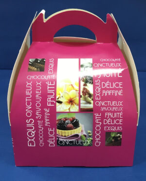 Boîtes Caissettes Poignées Pour Gâteaux/Pâtisseries Taille S 50 Boîtes