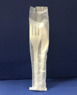 25 Sachet Couverts 2 Pièces Fourchettes+Couteaux Bio en PLA 17 cm