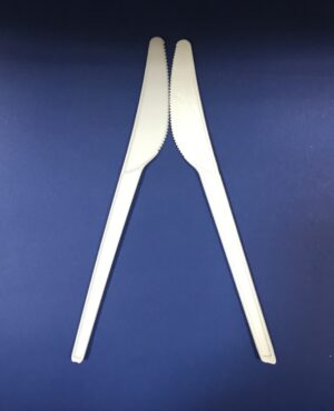100 Couteaux Bio en PLA Compostables 17cms