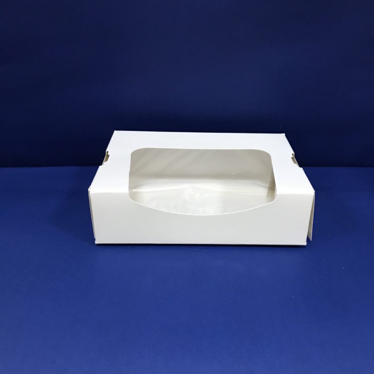 25 Boîtes Pâtisseries / Sushis Fenêtré 120x200x45mm en Cartons ST4C