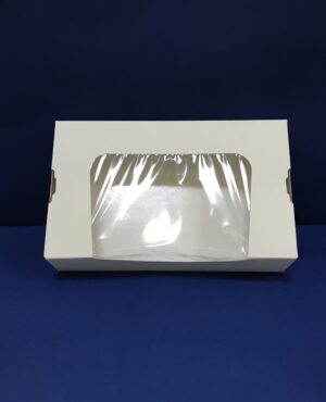 25 Boîtes Pâtisseries / Sushis Fenêtré 120x200x45mm en Cartons ST4C