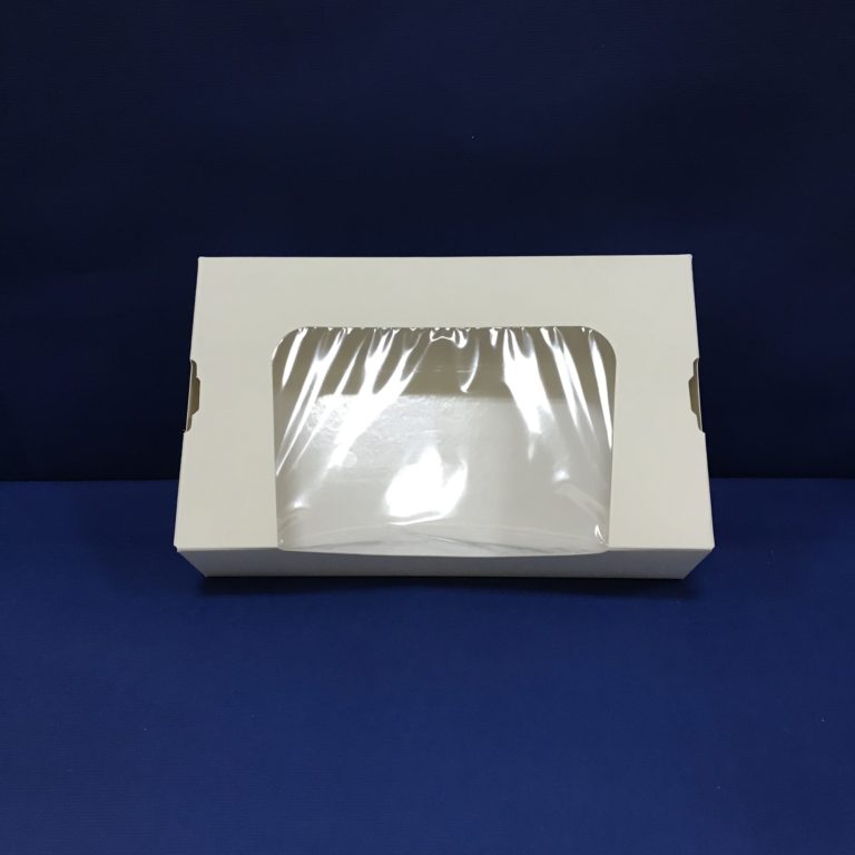 25 Boîtes Pâtisseries / Sushis Fenêtré 120x200x45mm en Cartons ST4C