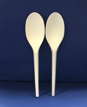 100 Cuillères Bio en PLA Compostables 17cms