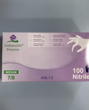 Gants Nitrile Bleus Non-Poudree Taille 7-8/Médium 100 Gants