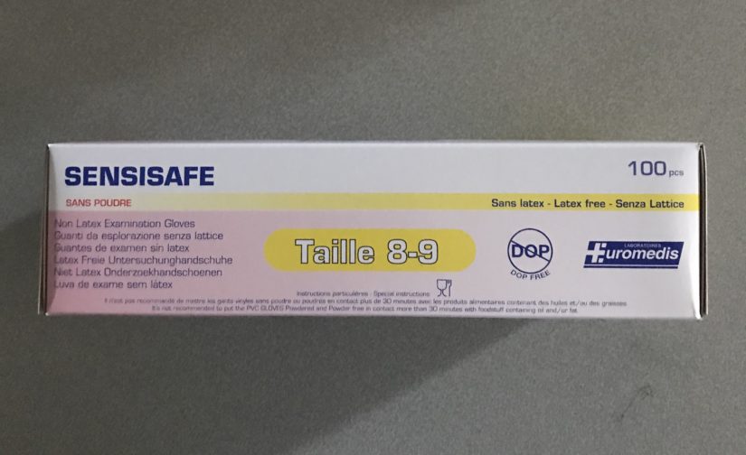 Gants Vinyles Sensisafe Non-Poudree Taille 8-9/Large 100 Gants - Image 2
