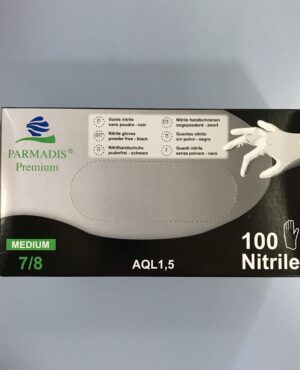 Gants Nitrile Noirs Non-Poudree Taille 7-8/Médium 100 Gants