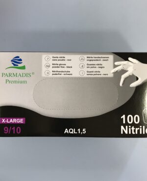 Gants Nitrile Noirs Non-Poudree Taille 9-10/X-Large 100 Gants