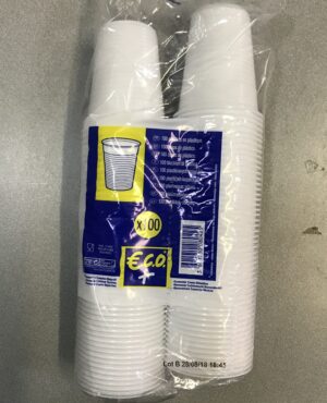 Gobelets Plastique Blancs  ECO 18/20cls 3000 Gobelets