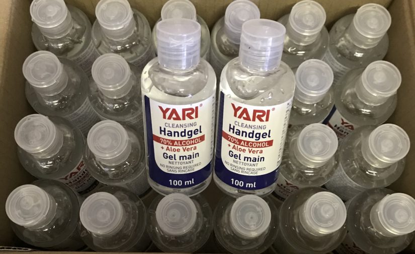 Gel Mains Hydroalcoolique Yari 70% Alcool +Aloe Vera 24 Flacons de 100 mls