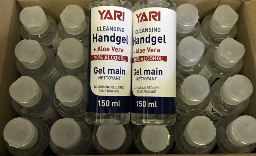 Gel Mains Hydroalcoolique Yari 70% Alcool +Aloe Vera 24 Flacons de 150 mls