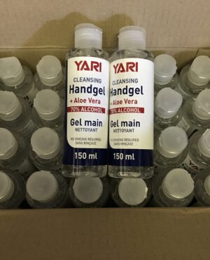 Gel Mains Hydroalcoolique Yari 70% Alcool +Aloe Vera 24 Flacons de 150 mls