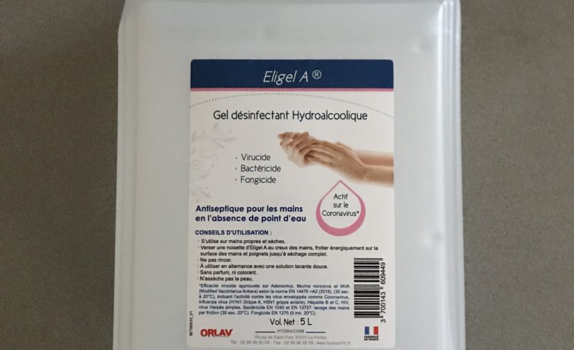 Gel Mains Hydroalcoolique ELIGEL 5 Lits