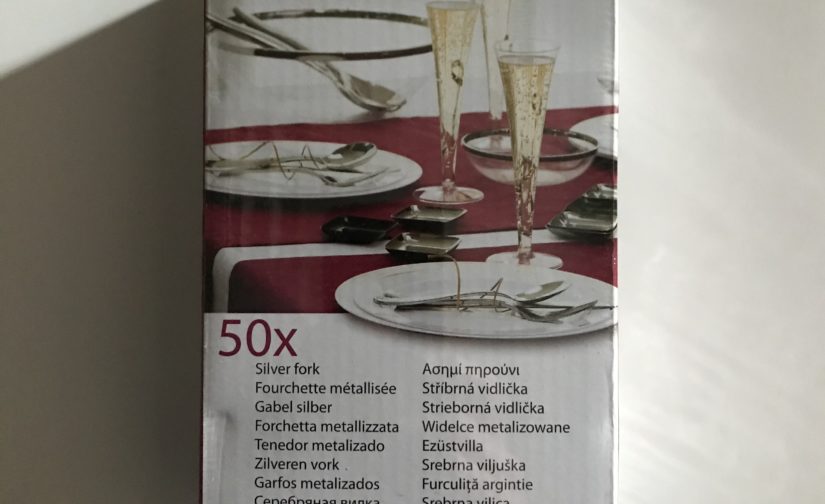 50 Fourchette Plastique Métallisé Luxes - Image 2