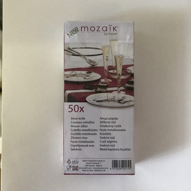 50 Couteaux Plastique Métallisé Luxes