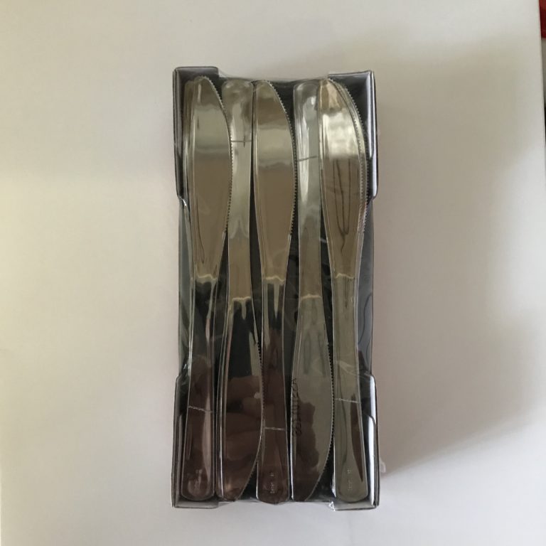 50 Couteaux Plastique Métallisé Luxes