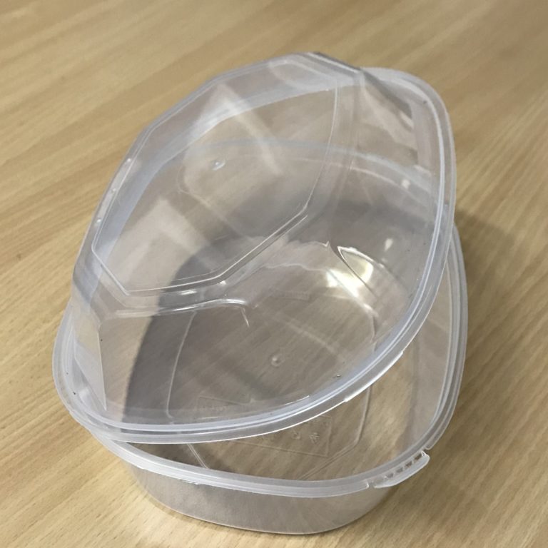 55 Boîtes Alimentaires Translucides Ovales Microndables 1500cc