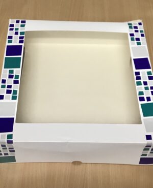 1 Boîte Gâteau Fenêtré 32x32x10 cms