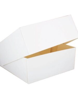 50 Boîtes Pâtissières Blanches Taille 32x32x8 Cms