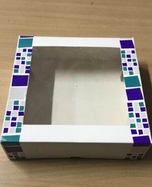 1 Boîte Gâteau Fenêtré 23x23x7.5 cms