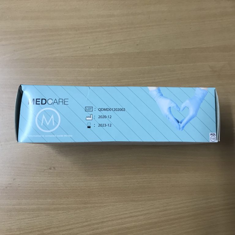 100 Gants Nitrile Noir Taille Médium (M)