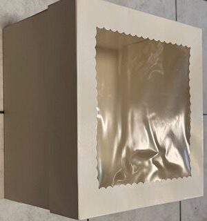 1 Boite Gateau (Haute) Blanche  30,5×30,5×20,5 Cms