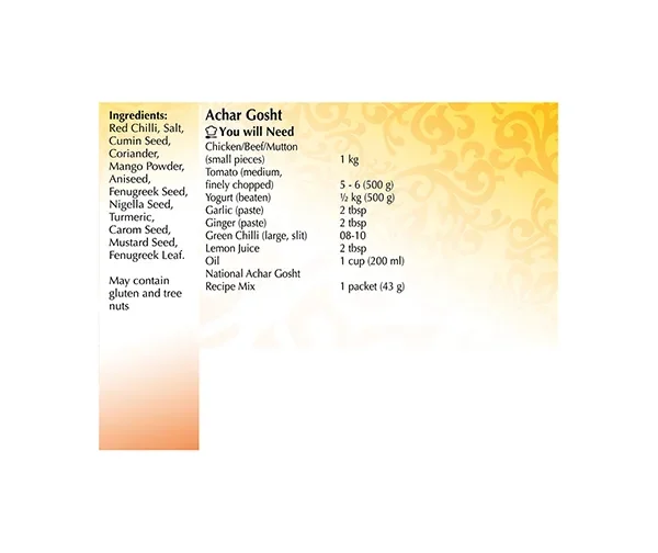 Achar Gosht 86g de National - Image 3