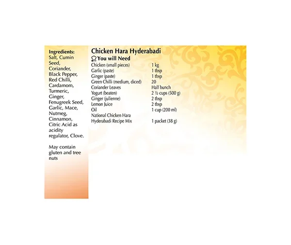 Chicken Hara Hyderabadi 38g de National - Image 3