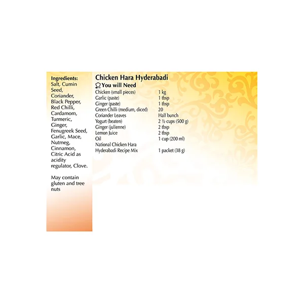 Chicken Hara Hyderabadi 38g de National