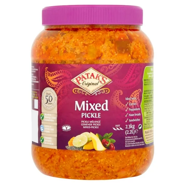 Pickles indiens mélangés  2.3kg de Patak&rsquo;s