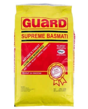 Riz Étuvé Indien Basmati 20KG de Guard